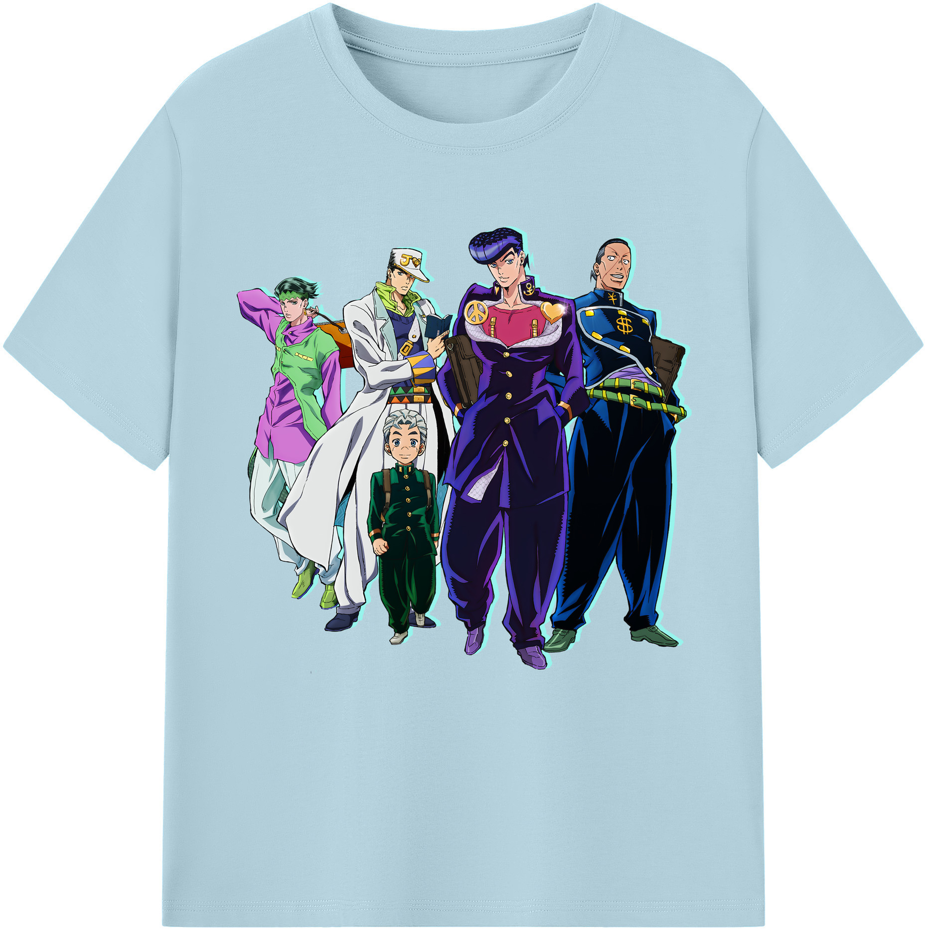 （画像用） ジョジョの奇妙な冒険 JoJo's Bizarre Adventure 綿100％半袖Tシャツ（フロントプリント）